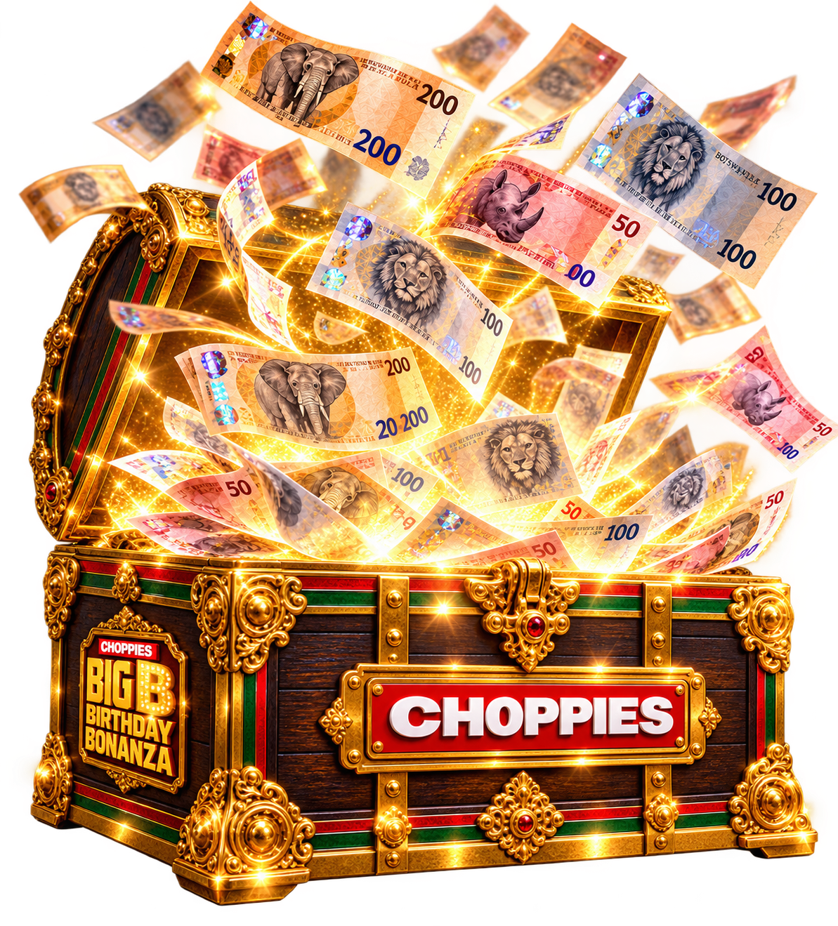 Choppies treasure chest overflowing with Botswana pula